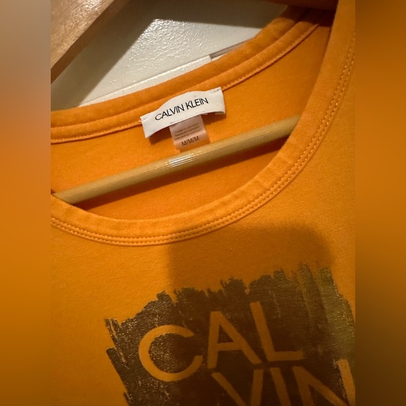 Calvin Klein Gold T-Shirt Dress - Size Medium - Picture 3 of 4